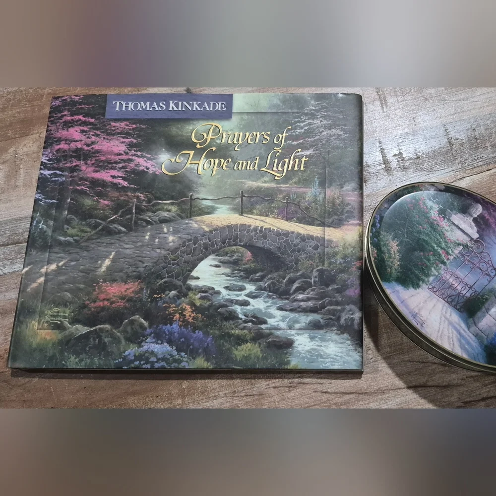 Thomas Kinkade 'Prayers of Hope and Light' with Vibrant Landscape And Candle Set - Picture 2 of 14